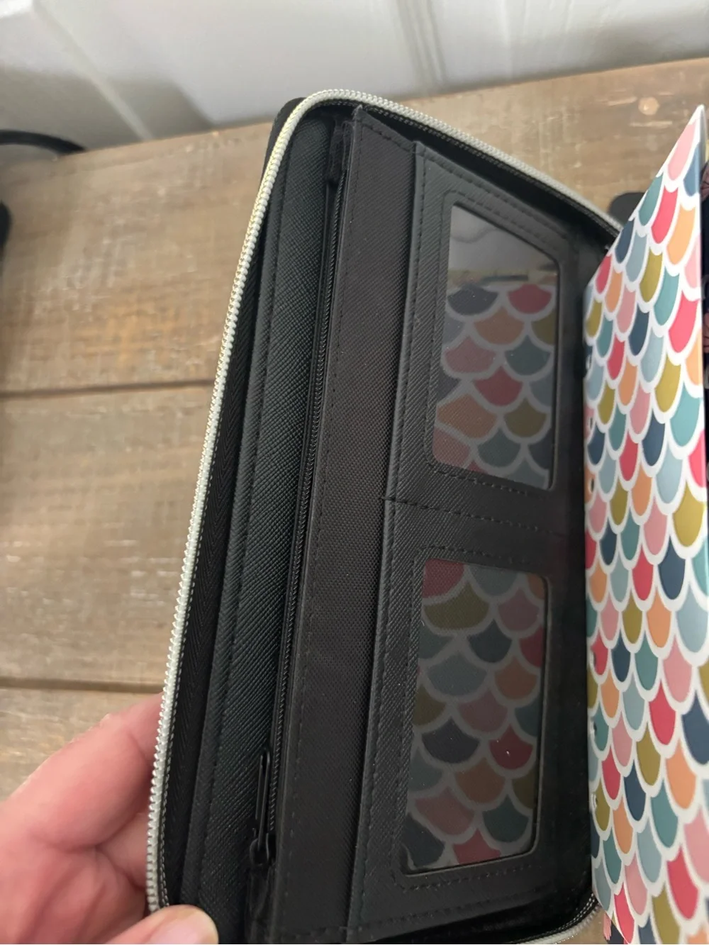 Black cash envelope budgeting Zip Wallet - Picture 5 of 6